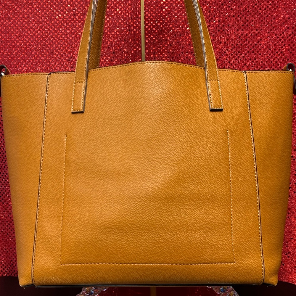Elegant Mustard Tote Bag with Bow Accent - Picture 13 of 15